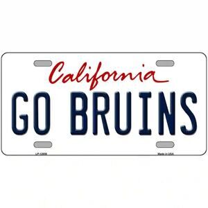 Go Bruins License Plate UCLA Background Metal Tag U.S.A. NCAA New